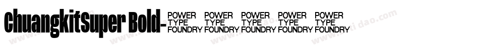 ChuangkitSuper Bold字体转换